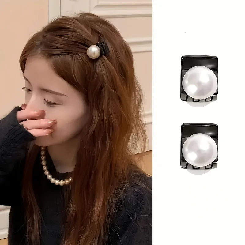 2pcs Pearl Hair Accessories with Strong Grip - Elegant Versatile Headwear