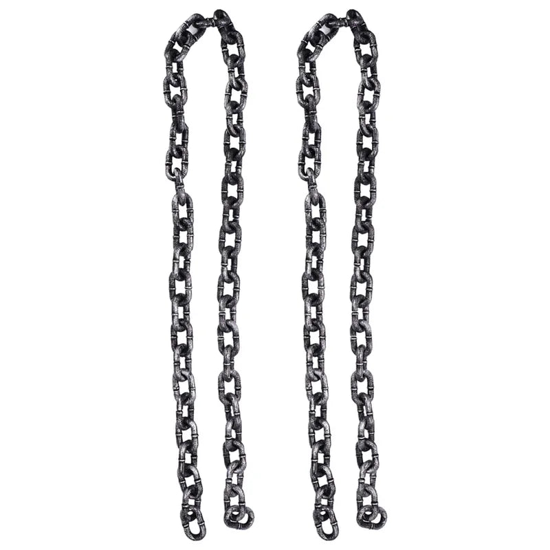 Halloween Plastic Chain Prop - 2 Pack 100CM Spooky Costume Accessory