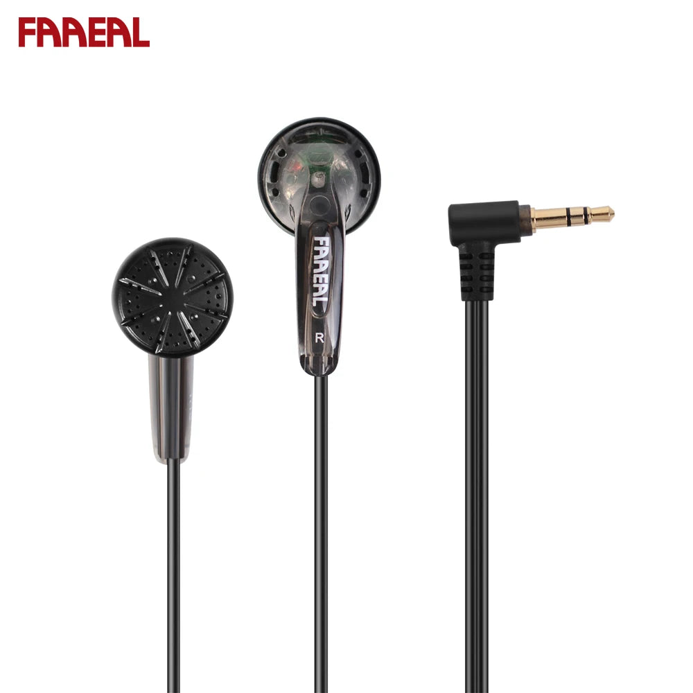Wired Earbuds with Microphone - Super Bass Flat Head In-Ear Headphones