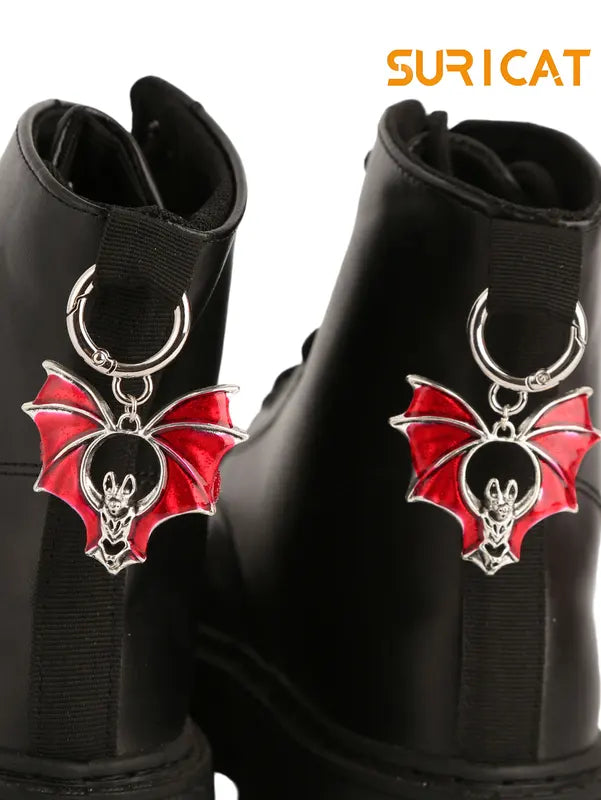 Gothic Bat Boot Decorations - Dark Style Halloween Party Decor Set