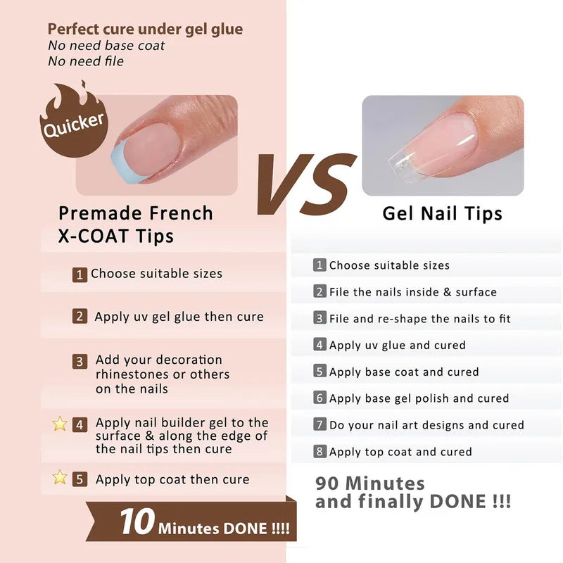 150pcs Multi-Color Fake Nails Set - Almond French Press On Acrylic Nails, Removable & Convenient