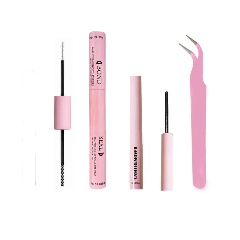False Eyelash with Dual-Ended Lash Glue - Long-Lasting, Irritation-Free, Fast-Drying