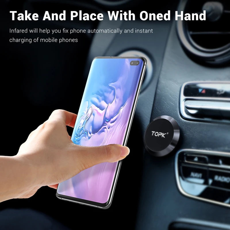 Magnetic Car Phone Mount with Air Vent Clip | Universal Cell & Mini Tablet Holder
