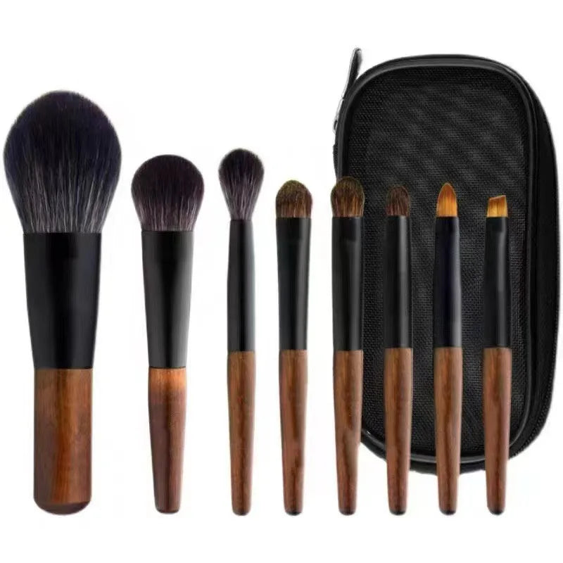 12 Pcs Makeup Brush Set with Travel Bag - Eyeshadow, Blush, Foundation Tools