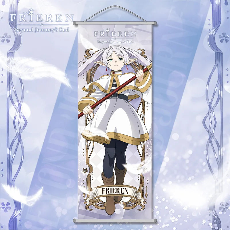 Frieren Beyond Journey's End Poster Wall Art Anime Decor Long Cloth Banner