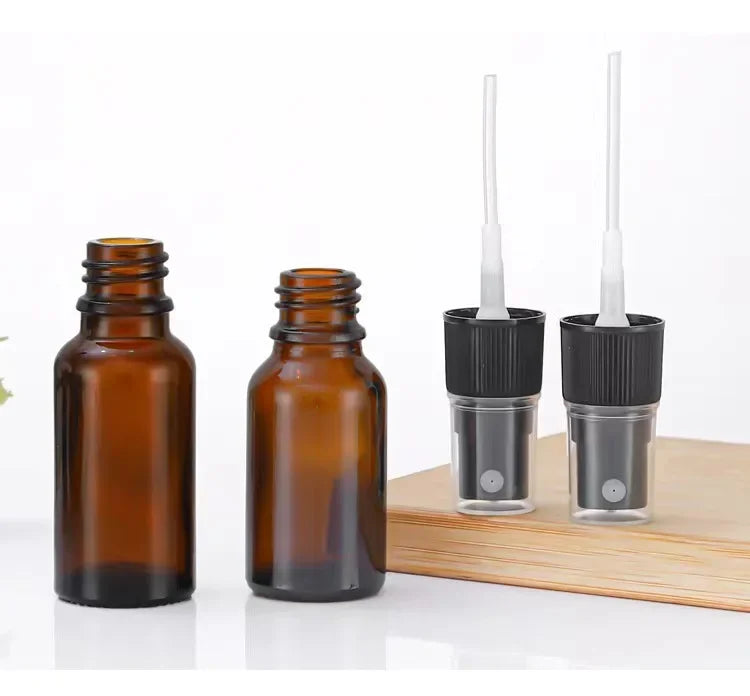 10 Pack 30/50ml Amber Glass Spray Bottles for Perfume Essential Oil Aromatherapy
