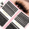 False Eyelash Extension Kit - Individual Eyelash Set with Multiple Lengths, Odorless, Easy to Apply for Home Makeup