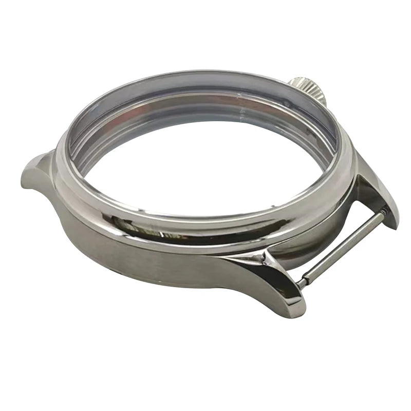 Stainless Steel Watch Case Kit for ETA6497/6498 & Seagull ST3600 Movements, Waterproof, 42mm