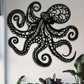 Large Metal Octopus Wall Art Sculpture - Nautical Gothic Tentacle Decor