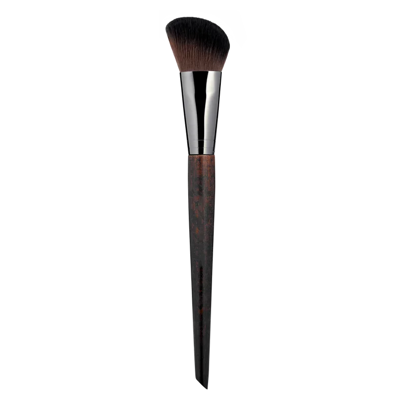 Professional Makeup Brush Set with Fan, Blush & Highlighter Brushes - Multicolor Handles