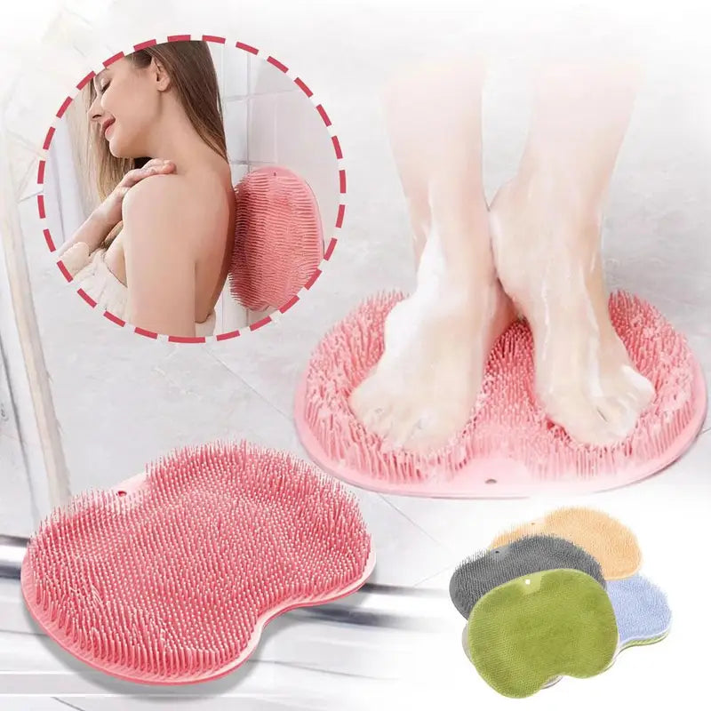 Silicone Foot Scrubber Brush with Non-Slip Base - Deep Cleansing Foot Pad