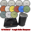 Precision Angle Knife Sharpener Kit with Diamond Whetstones - 4 Angles, Ergonomic Design