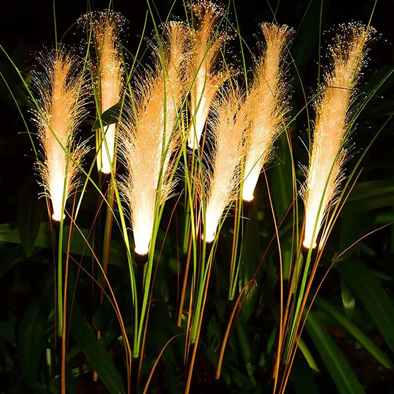 LED Solar Reed Garden Lamp Outdoor Waterproof Yard Path Light Christmas Decor