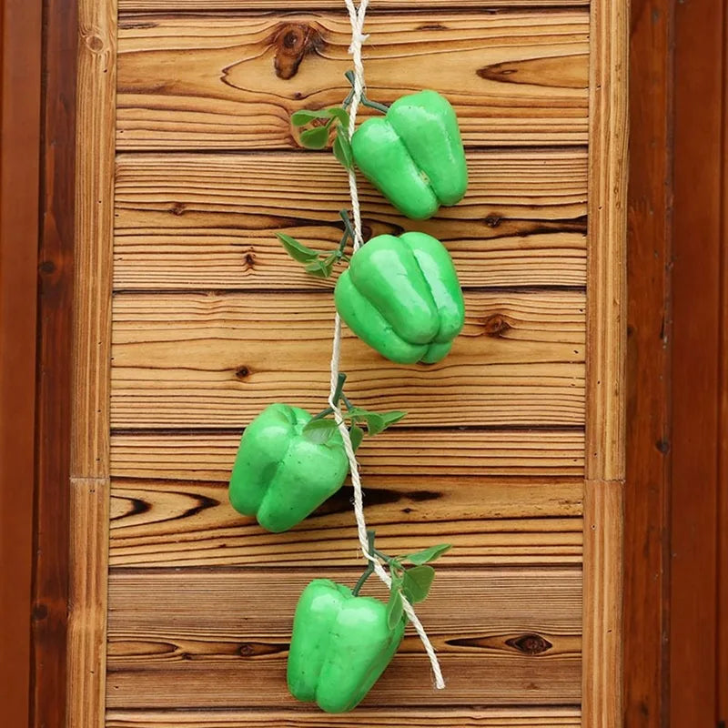 Artificial Decorative Food Fruit Set - Foam Vegetables & Peppers for Kitchen & Home Decor