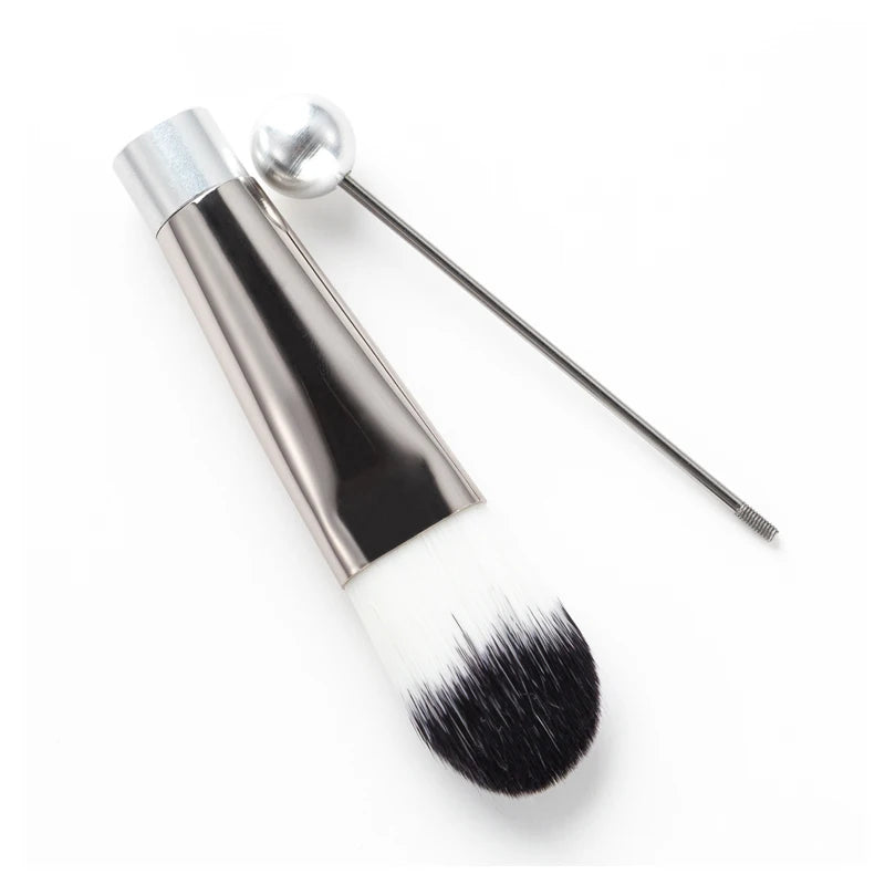 DIY Makeup Brush Set with Metal Handles - Multi-functional Powder Eye Shadow Blusher Brushes for Girls