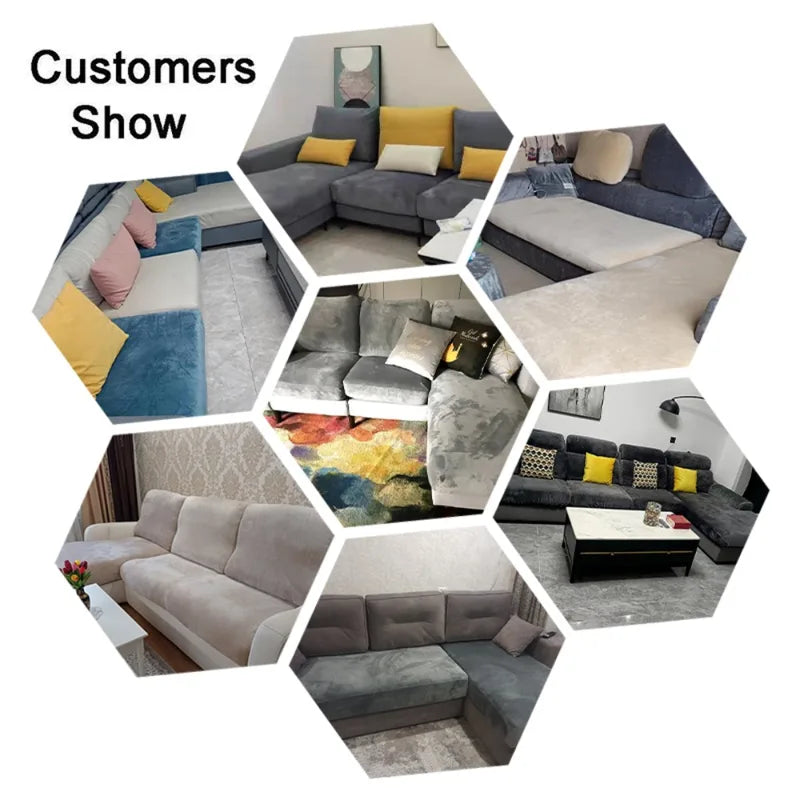 Stretch Velvet Sofa Cover - Solid Colors, Washable, Sofa & Sectional Protectors