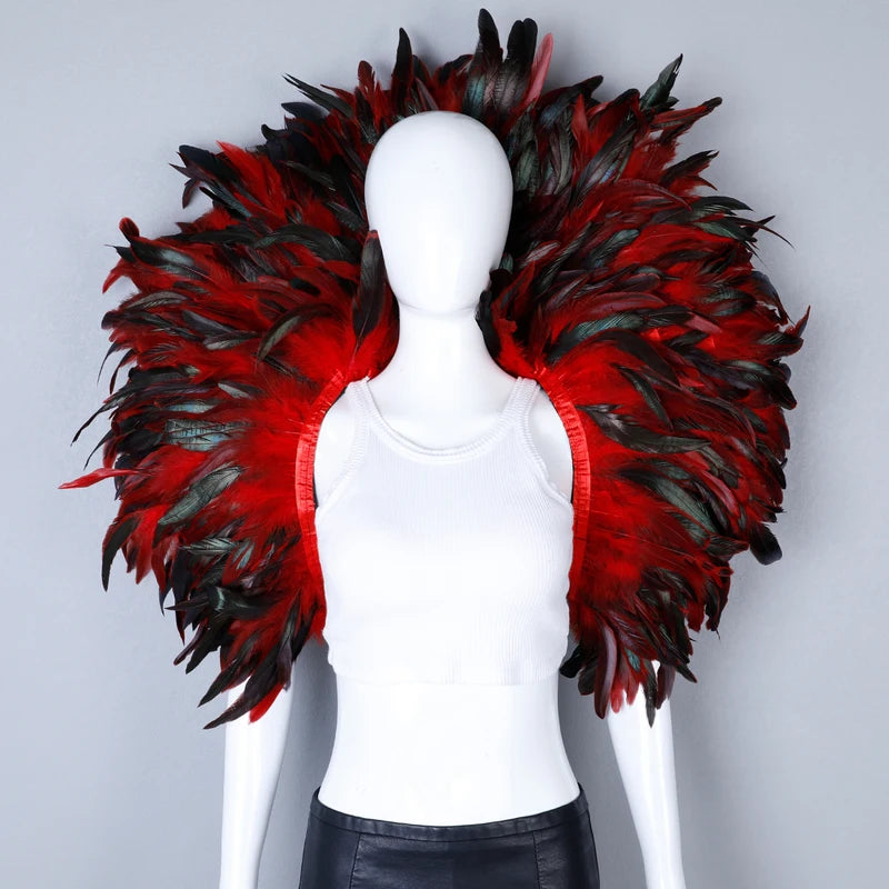 Elegant Feather Scarf for Cosplay, Halloween, Carnival & Party Accessories