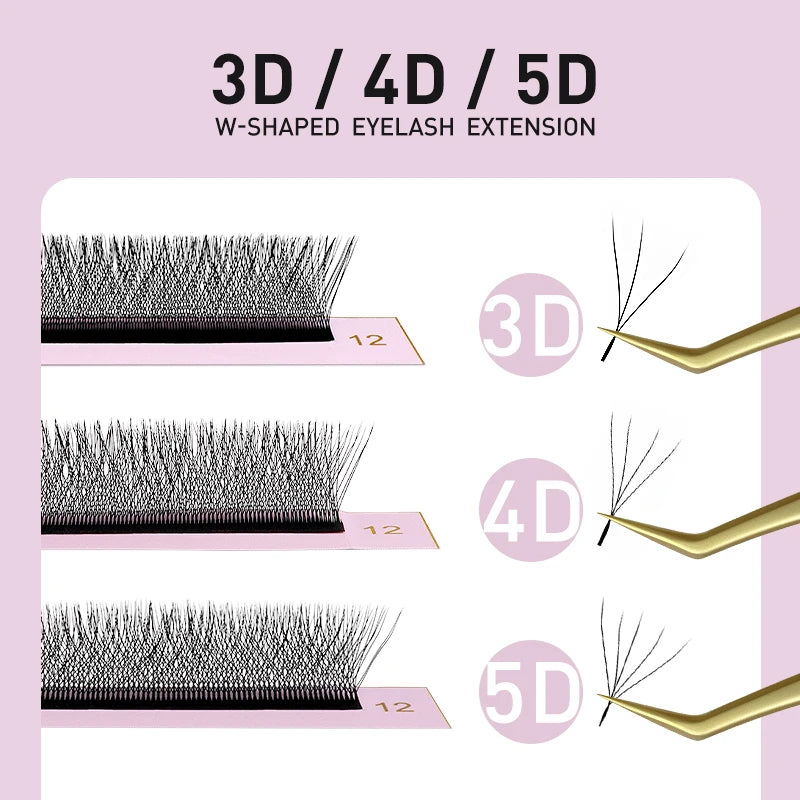 Premade 3D 4D 5D Eyelash Fans - Natural Soft Volume for Makeup