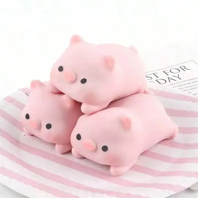 Cute Pink Pig Stress-Relief Squeeze Toy for Kids and Adults - Kawaii Pet Fidget