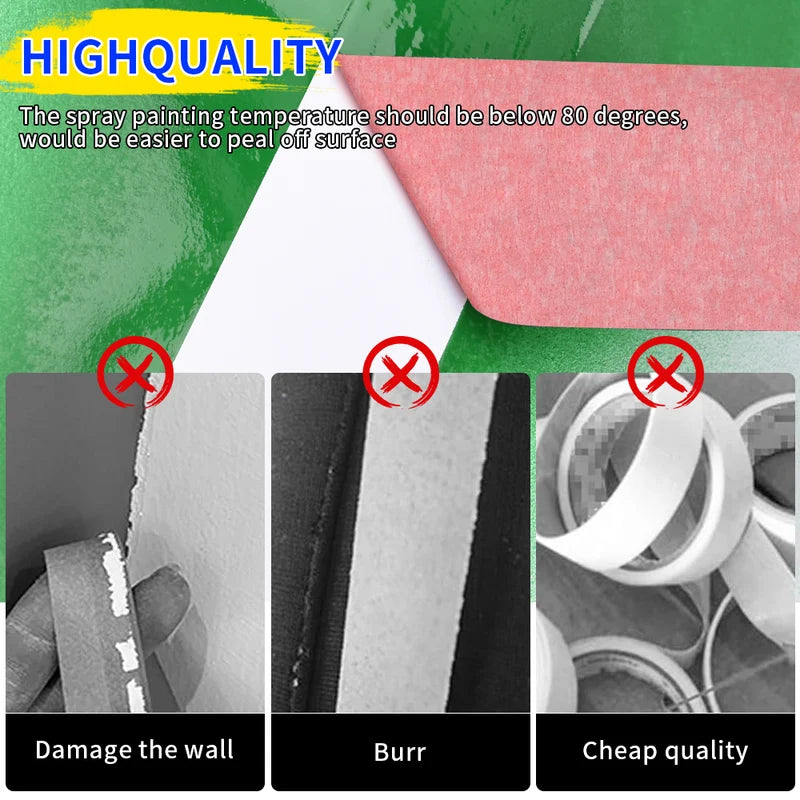Multi-Surface Masking Tape - Easy Removal Painter's Tape with Medium Adhesive