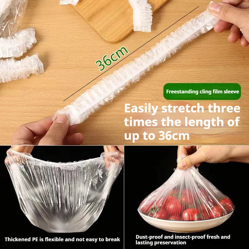 Disposable Food Cover Set 500 Pcs Plastic Food Wrap Food Container Lids