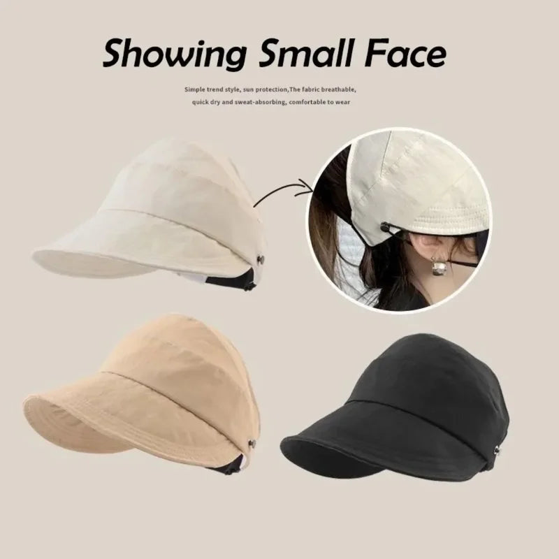 Summer Sun Hat for Women - Breathable, UV Protection Bucket Hat with Ponytail Hole