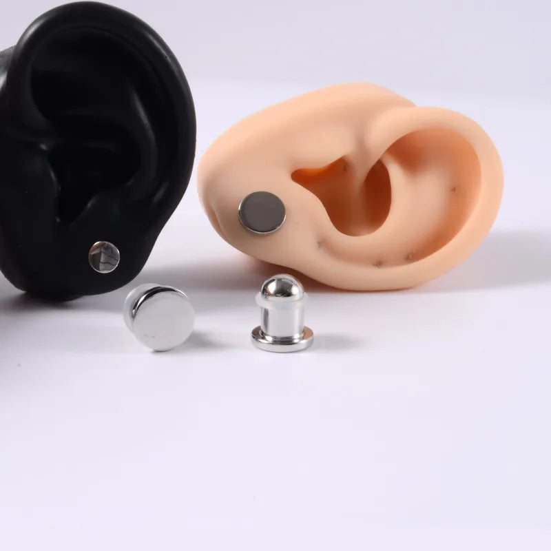 1/19pcs Surgical Steel Mirror Face Ear Plugs Tunnels Body Piercing Jewelry
