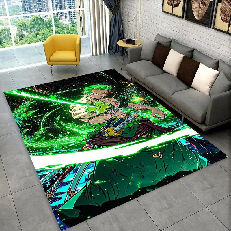 Cartoon Anime Kids Playroom Rug Non-slip Floor Mat for Bedroom Living Room