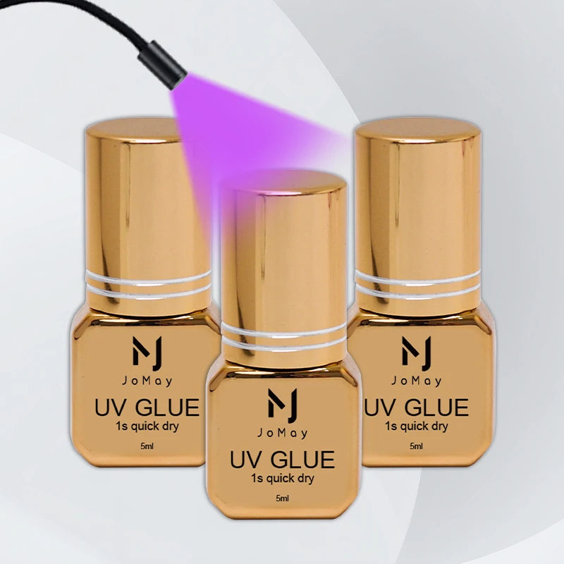 Fast Drying UV Eyelash Extension Glue - Super Strong Adhesive for False Lashes 5ML