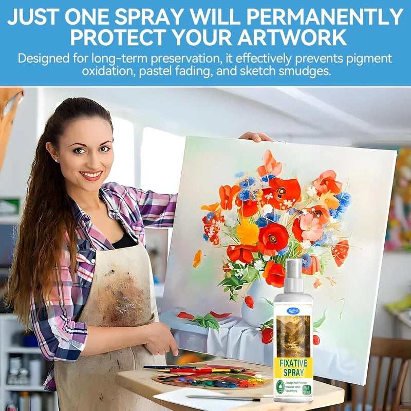 Workable Fixative Spray for Art - Clear Protective Coating for Paintings & Drawings