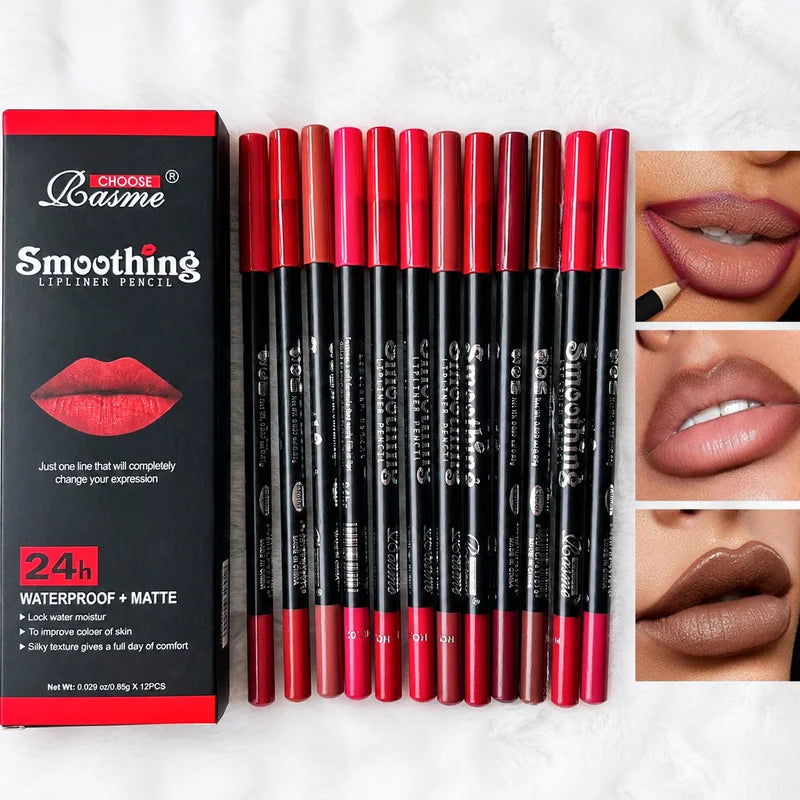 36-Color Matte Lip Liner Set Waterproof Velvet Lip Pencils for Women