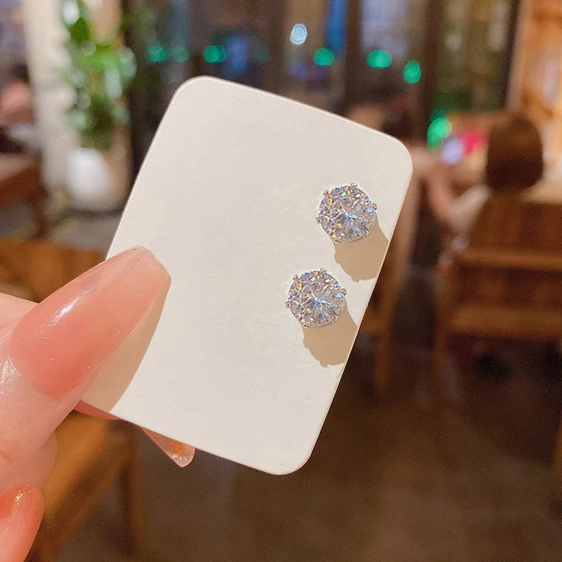 Magnetic Earring Clips Set - Non-Perforated Punk Zircon Jewelry for Men and Women