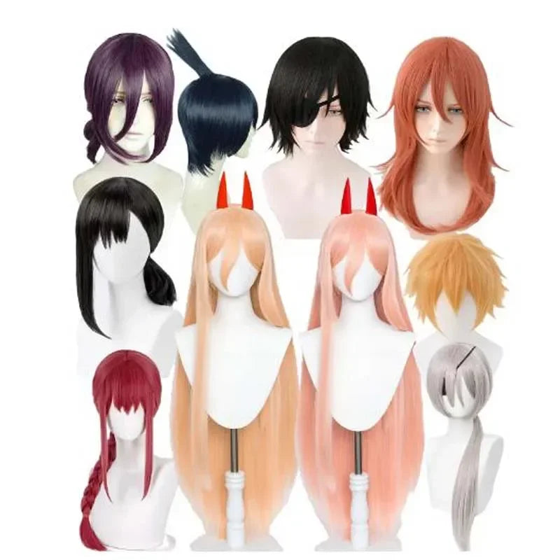 Anime Cosplay Wigs for Chainsaw Man Characters - Heat Resistant Synthetic Hair