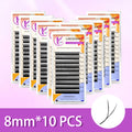 False Eyelashes Extensions 10Pcs Soft Premade Fans Natural Look C D DD Brazilian YY