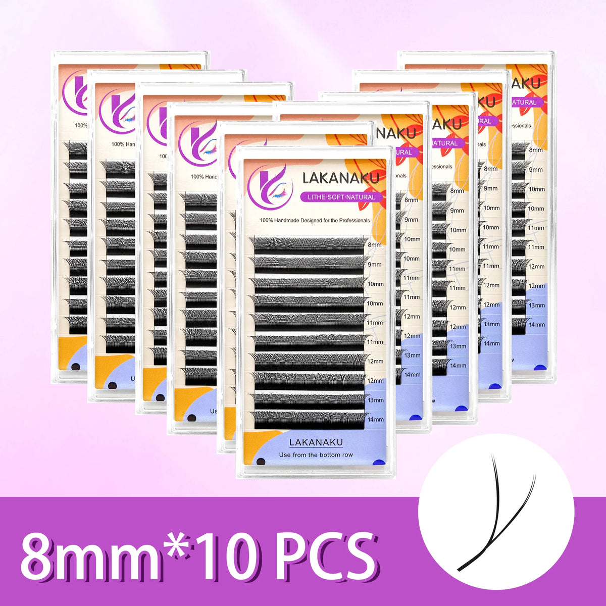 False Eyelashes Extensions 10Pcs Soft Premade Fans Natural Look C D DD Brazilian YY