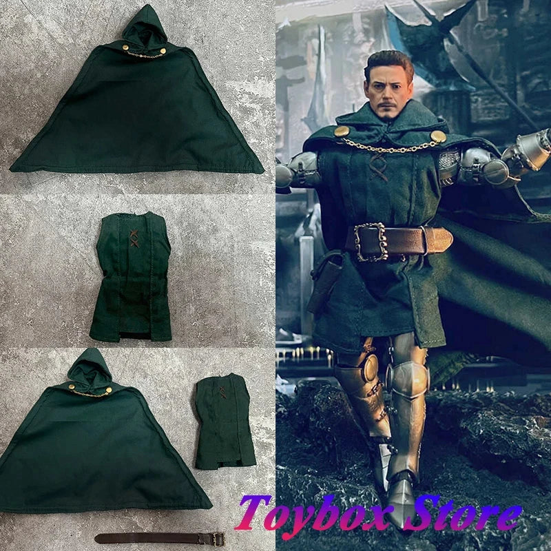 12 Scale Action Figure Cloak Set for 6-Inch Toy Figures - Doctor Doom Soldier Style