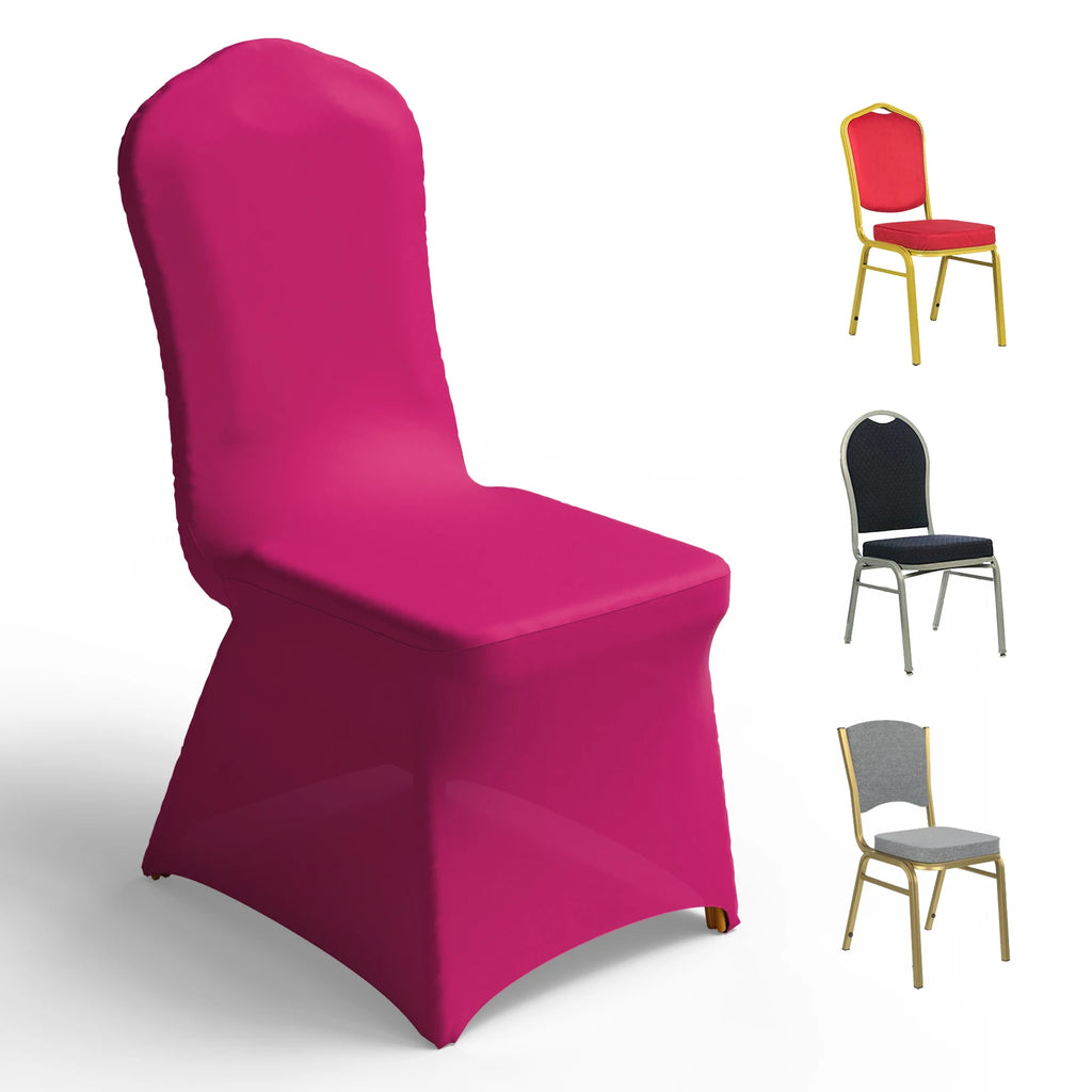 Stretch Spandex Chair Covers 10 Pcs Fitted for Wedding Party Banquet and Celebration