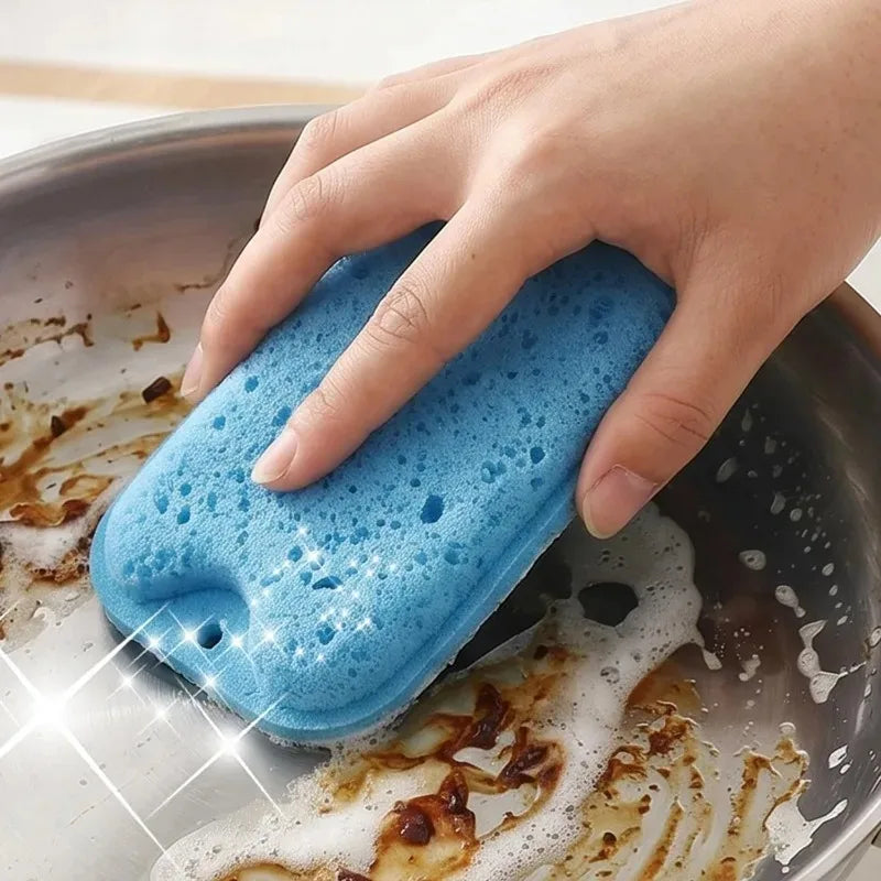 Multi-Purpose Double-Sided Sponge Scouring Pad for Kitchen Cleaning - Absorbent & Durable