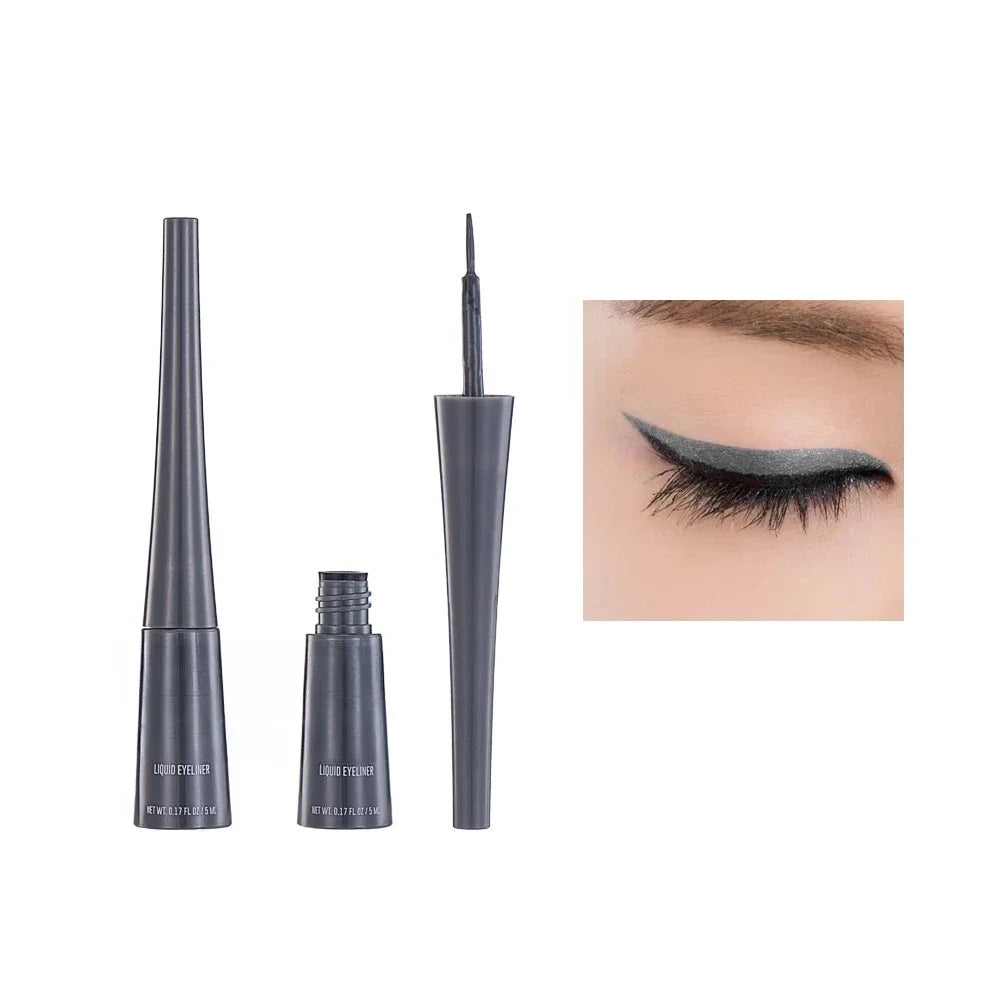 3-Color Matte Waterproof Eyeliner Set - Long-Lasting Liquid Eyeliner with Brush