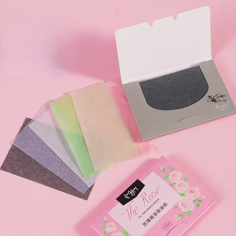 Facial Oil Blotting Papers 100pcs Set Matte Face Wipes Oil Control & Absorbing