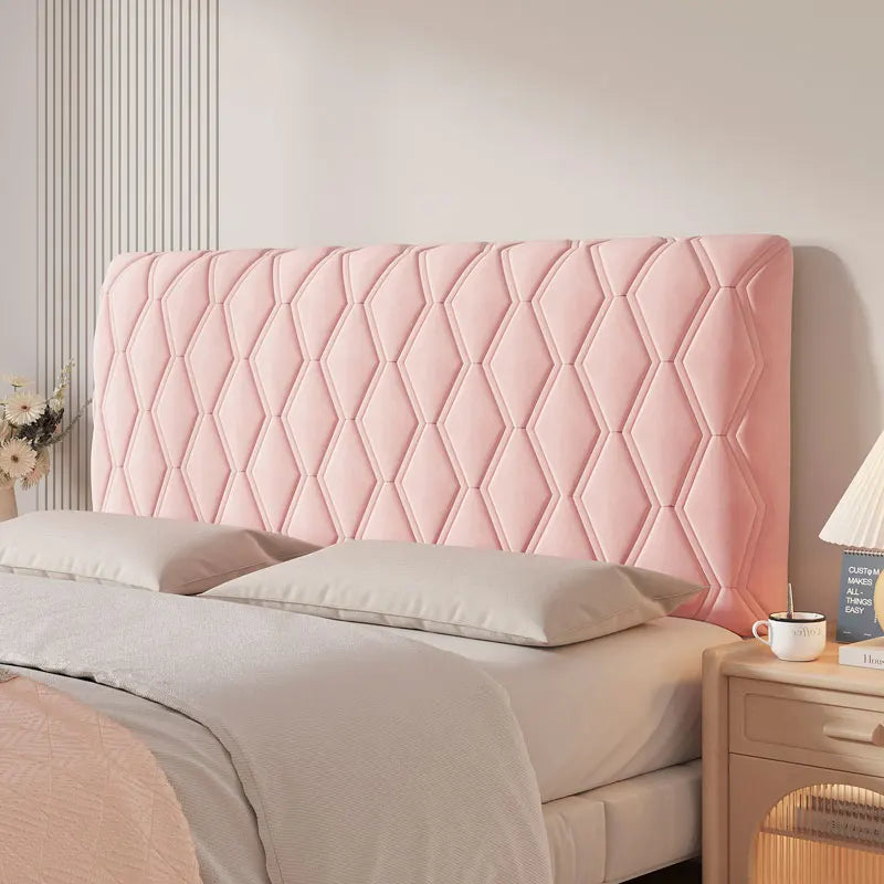 Stretch Velvet Queen Size Headboard Cover Dustproof Slipcover Bed Frame Protector