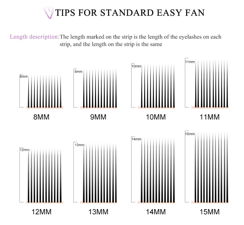 Eyelash Extension Fans - Faux Mink Volume Lashes for Lash Artists