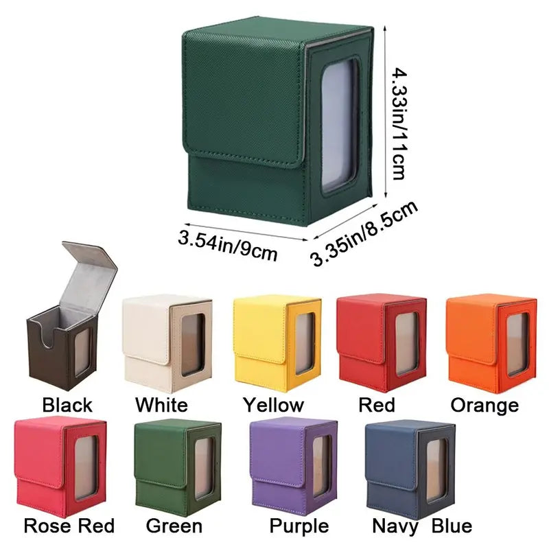 PU Card Storage Box with Magnetic Closure Moisture-Proof Collection Box