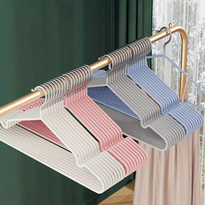 Heavy Duty Metal Clothes Hangers - Anti-Slip Space Saving Closet Organizer 20/30pcs