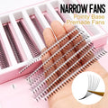Professional Premade Volume Eyelash Fans - Sharp Pointed Base, Narrow Width
