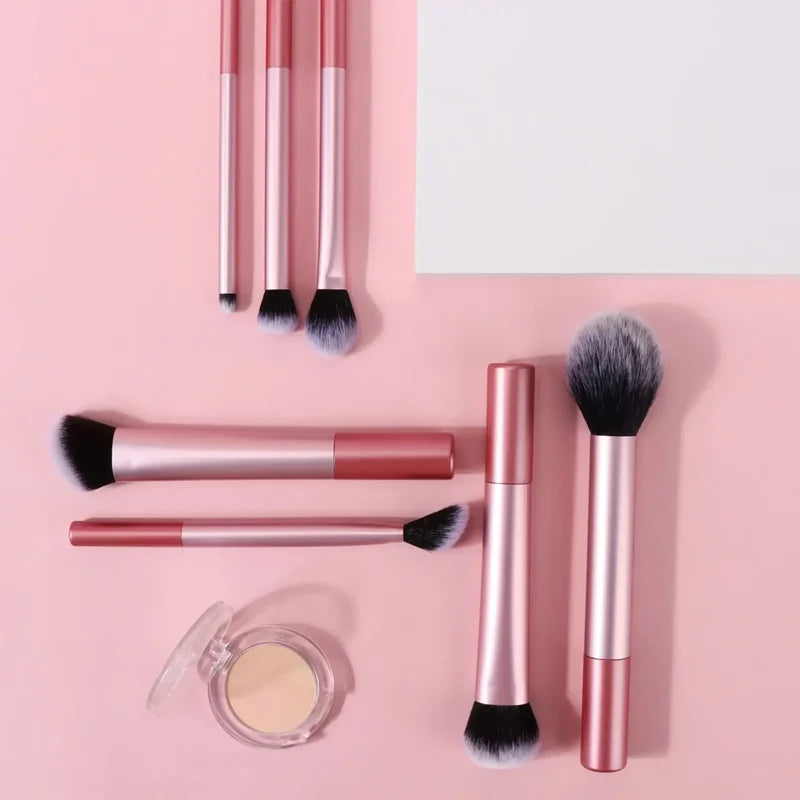 7-Piece Makeup Brush Set - Synthetic, Cruelty-Free, Easy to Clean Cosmetics Tools