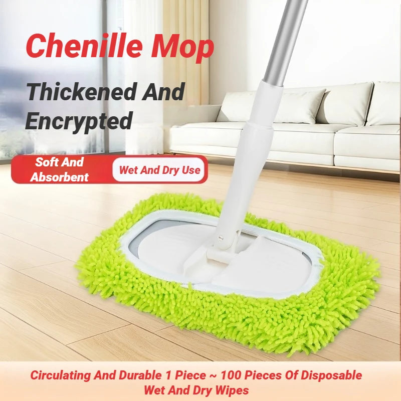 Reusable Microfiber Mop Pads for Swiffer Sweeper Replacement Cloths - Thick Chenille, Washable & Absorbent