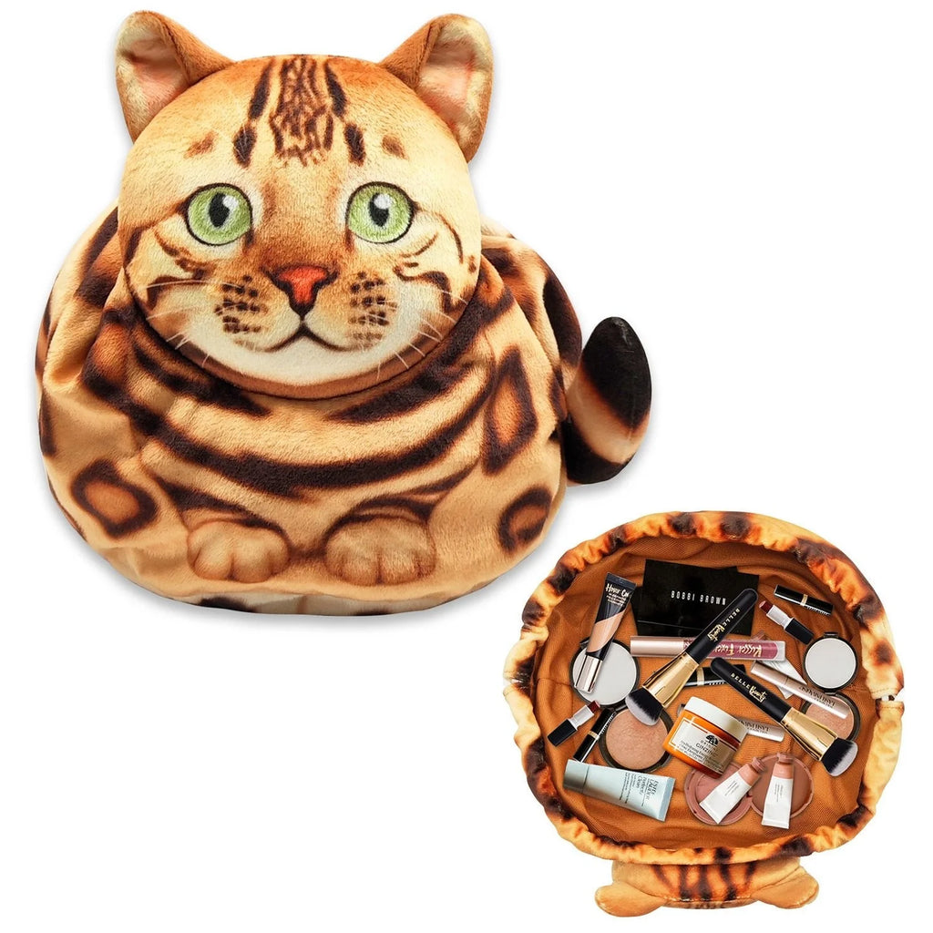 Cute Cat Makeup Bag Large Capacity Travel Pouch Organizer for Women Teens