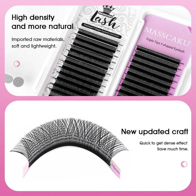 Premade Volume Lash Fans - Soft Natural False Eyelashes for Flawless Eye Makeup