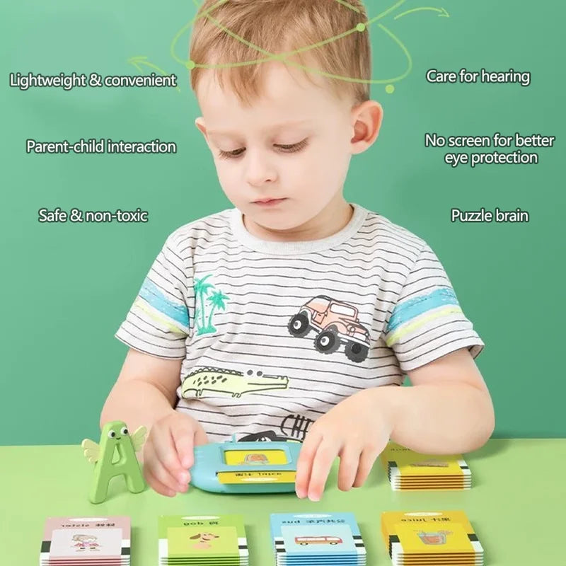 Educational Talking Flash Card Learning Toy for Kids Ages 2-6 – Portable Electronic Language Machine